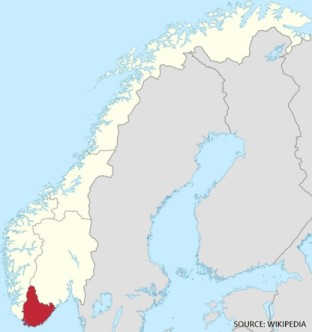 Agder County in Norway