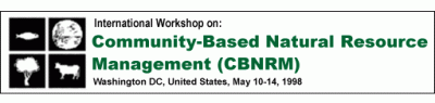 World Bank's CBNRM workshop (Wash. DC, May 1998)
